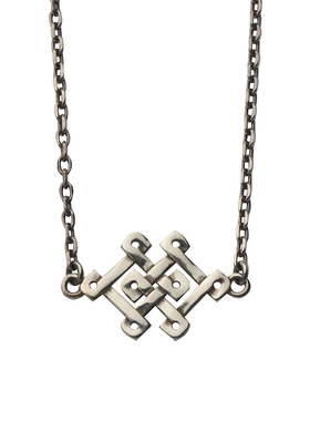 蒙客银镂空元素吉祥纹样原创项链