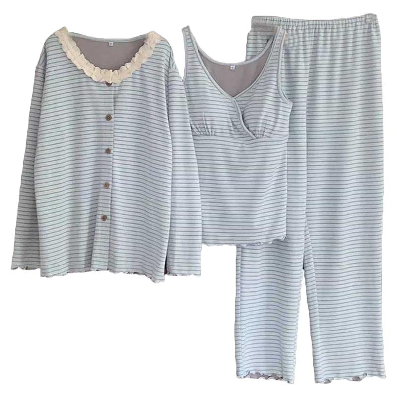 谷奈妈妈德绒月子服秋冬季长袖