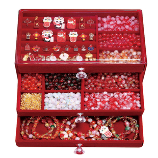 新年礼物儿童串珠礼盒女童手工diy材料穿珠子玩具女孩子手链项链6