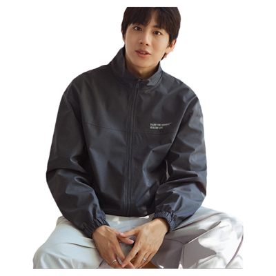 唐狮春秋季新款外套男立领净色夹克短款青少年户外休闲男士外套潮