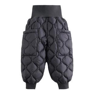 [保暖羽绒裤]马克珍妮男女童高腰护肚羽绒裤宝宝裤子冬装240922