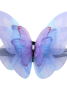 8厘米国潮紫色立体蝴蝶项链中国风脖颈链宫廷表演舞蹈跳舞锁骨链