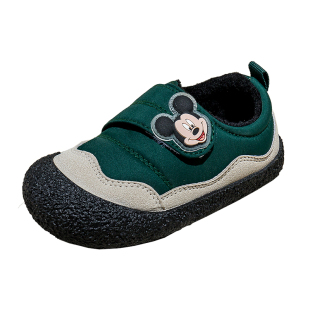 迪士尼儿童棉鞋冬天鞋子加绒男童运动鞋宝宝保暖防滑中小童户外鞋