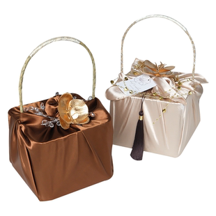 伴手礼伴娘婚礼风吕敷竹篮小众实用礼盒送伴郎高级感开业答谢礼物