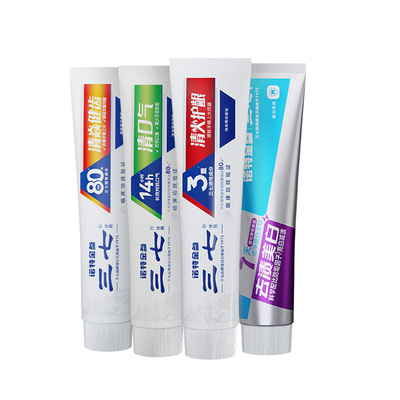 三七牙膏清火护龈健齿清新口气去渍美白牙膏家庭套装