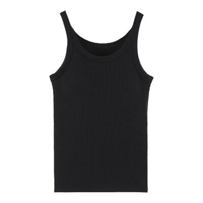 休闲潮流细条纹长款背心时尚