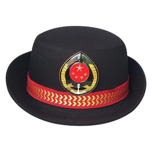 女式交通帽子白色卷边帽女士保安帽子船员帽水手帽飞行员帽航空帽