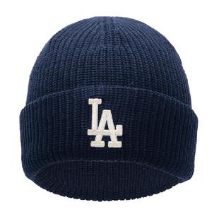 MLB男女情侣时尚简约大logo时尚毛线帽透气舒适针织帽户外运动帽