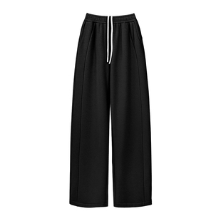 SEAWHEN海维恩裤子女冬季长款加绒松紧腰立体剪裁加厚保暖休闲裤