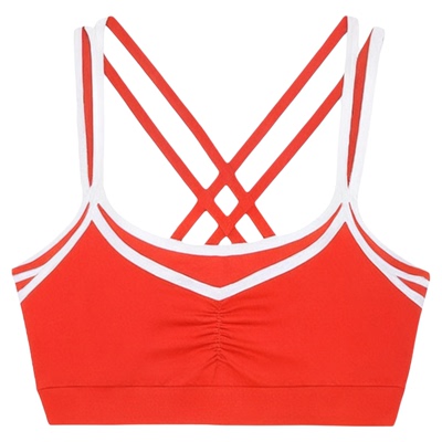 官网代购炸弹撞色假两件运动文胸