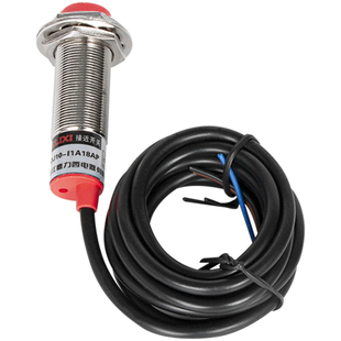 德力西接近开关三线pnp常开M18电感式12V防水24V 220V传感器