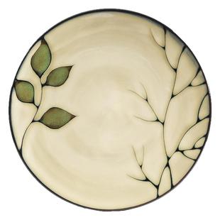 玉泉秋思复古手绘创意西餐牛排盘意面盘大号餐盘菜盘吃面碗家用