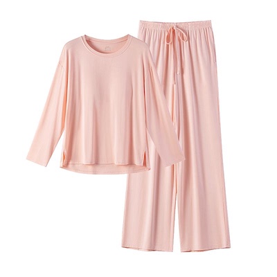 抗菌a类带胸垫凉感长袖长裤睡衣