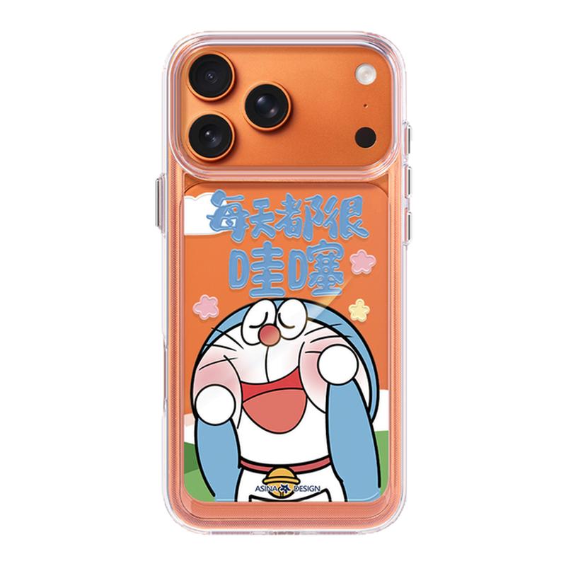 哇噻叮当猫适用苹果17Promax手机壳新款iPhone16Pro透明ip15保护套超薄Ao5网红12可爱好看全包14pm高级感女13