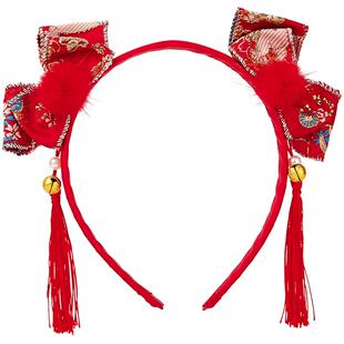 巴拉巴拉女童发饰新年发箍发夹国风头饰可爱网红头箍百搭汉服喜庆