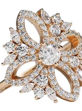 LXG莫桑石轻奢气质纯银戒指