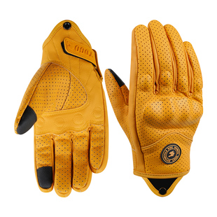 摩托车夏季骑行手套机车复古巡航半指四季防风透气防摔防护通用男