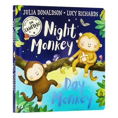 夜猴日猴英文原版绘本