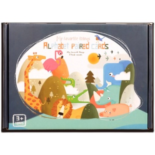 儿童木制玩具益智铁盒拼板大小写字母数字启蒙配对撕不烂卡片拼图