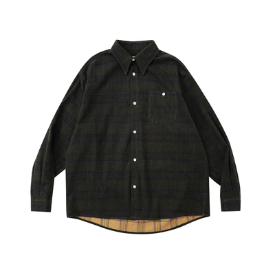 LR MADE 25AW 圣诞系列 双色面洗褪绒感色织格纹 格子长袖衬衫