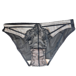 欧美奢华蕾丝内裤女士纯欲性感透视勾人三角裤2026新款纯棉裆底裤