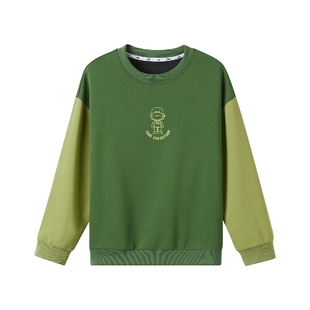 小猪托尼男童卫衣加绒加厚秋冬款加肥加大胖童装中大童上衣针织棉