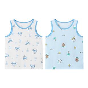 【2件装】全棉时代夏新款儿童网眼背心男女孩宝宝抗菌打底小背心