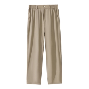 班尼路春季citywalk通勤男士休闲裤基础男裤宽松凉感直筒西装裤A