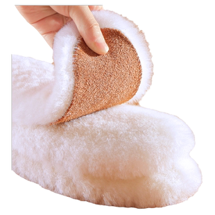 100%牛皮底皮毛一体羊毛保暖鞋垫男女加厚加绒棉鞋垫软底舒适冬季