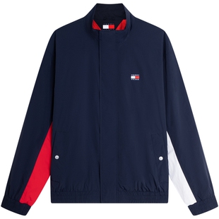 【轻薄立领】Tommy26春夏男潮流拼色大旗标运动夹克外套节日礼物