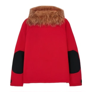 千仞岗冬季新款情侣工装女士派克羽绒服户外运动貉子毛领保暖外套