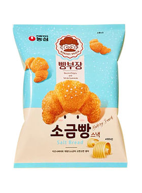 韩国农心咸味牛角面包形膨化零食