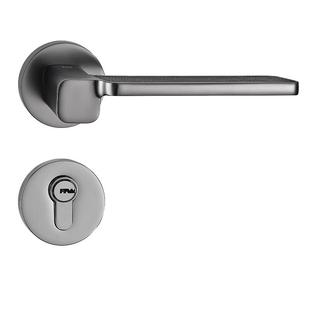 名门静音门锁室内锁具家用通用型卧室房门黑色金色门把手VF88135