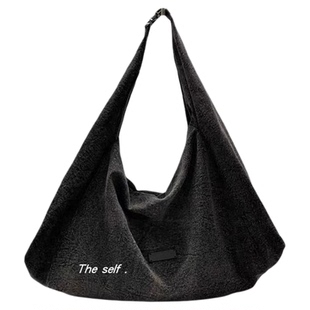 赵昭仪同款帆布牛仔包气囊包大容量慵懒风托特包通勤单肩斜挎包