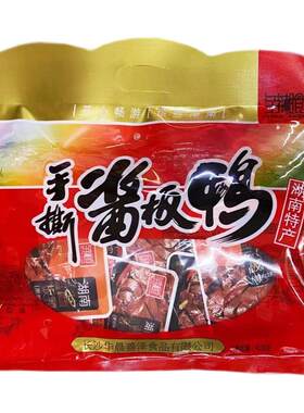 与李湘食手撕酱板鸭418g湖南特产