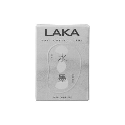 LAKA水墨系列美瞳半年抛2片自然小直径隐形眼镜石涅黑含硅镜片