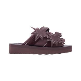 STARWALK SOLDIER SLIPPER-PURPLE 紫色流星魔术贴厚底一字拖鞋女