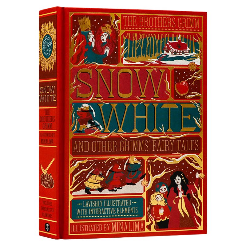 白雪公主与格林童话3D互动立体书 英文原版 Snow White and Other Grimms' Fairy Tales 儿童文学经典之作全彩插画精装收藏版