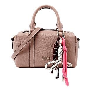 WHY女包迷你波士顿包少女感真皮保龄球手提包大容量单肩斜挎包