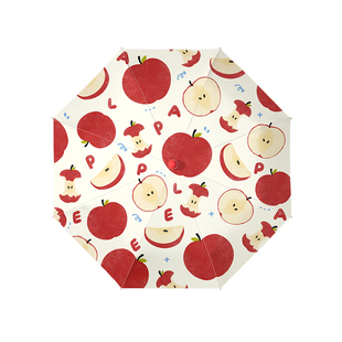 Cikatu西卡图幸运果黑胶雨伞学生上学专用太阳伞女晴雨两用遮阳伞