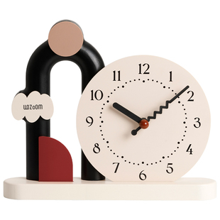 满得达家居玄关座钟装饰品客厅钟表时钟创意电视柜办公桌面摆件