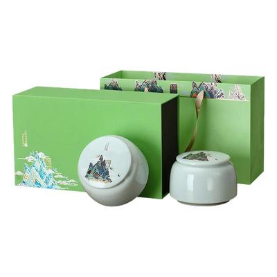 茶叶包装盒新款陶瓷罐空盒子中式红茶绿茶龙井茶通用空盒礼盒定制