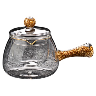 玻璃公道杯三件套2025新款高档茶漏组合金边装饰过滤杯分茶器茶具