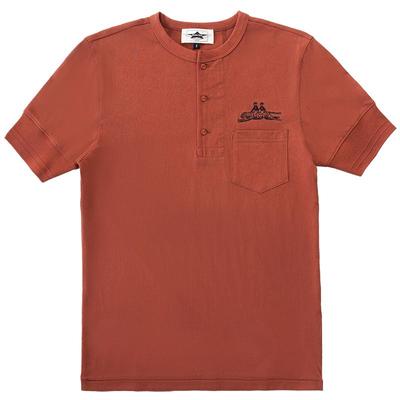 男款全棉亨利夏季短袖T恤