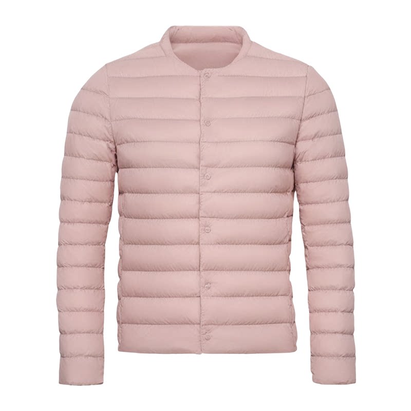 轻薄羽绒服女轻便圆领短款外套冬