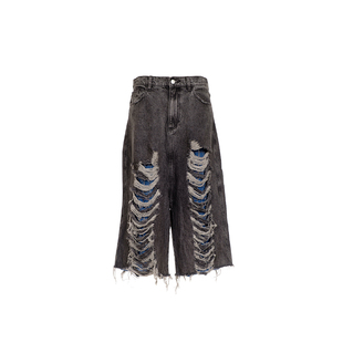 【现货】Natasha Zinko 25SS 破洞牛仔材质七分裤 DOUBLEBOO