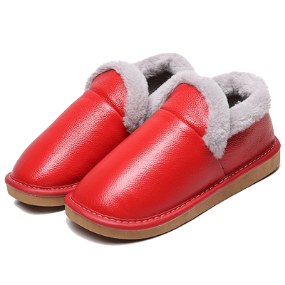 秋冬男女牛皮保暖棉靴子