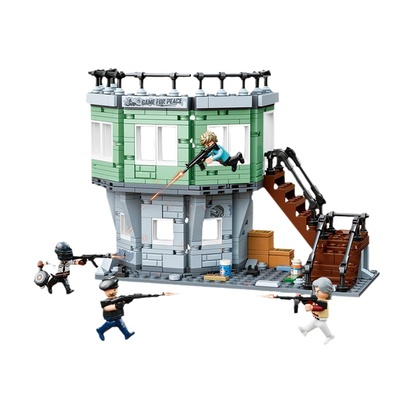 吃鸡炮楼模型积木玩具