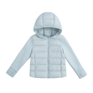 女童轻薄羽绒服冬2025新款90绒儿童轻便保暖男童连帽外套校服神器
