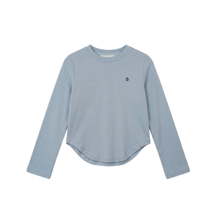 柒号童仓女大童韩版百搭长袖T恤春装新款儿童简约内搭打底衫上衣